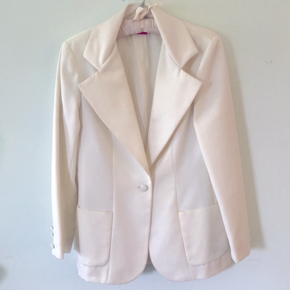 Vintage glen of Michigan Creme Blazer Sz 10